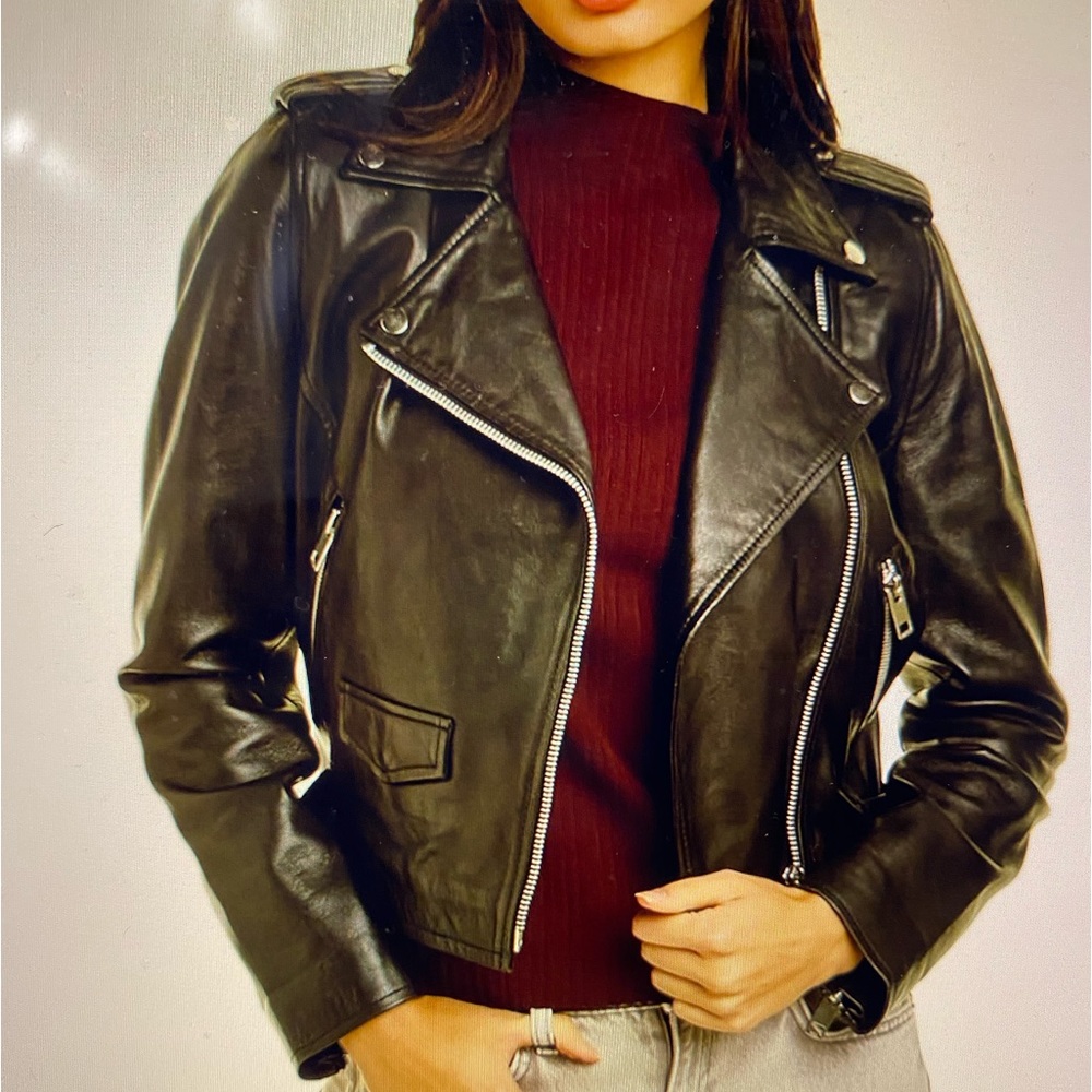Walter Baker lamb leather moto size small in original packaging. Gorgeous!